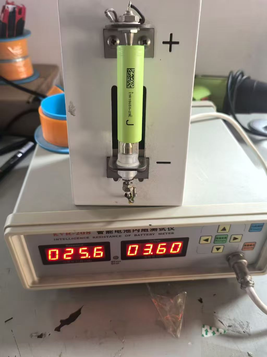 Internal resistance meter reading